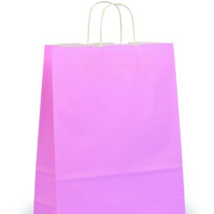 Papiertragetasche toptwist – pink/rose – mit gedrehten Papierkordel-Griffen